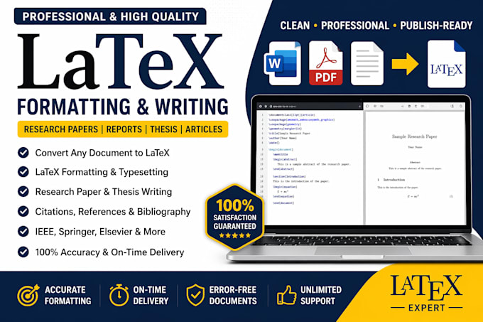 convert documents to latex and format research papers