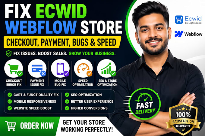 ecwid webflow checkout payment error mobile bug speed seo cart issue store fix