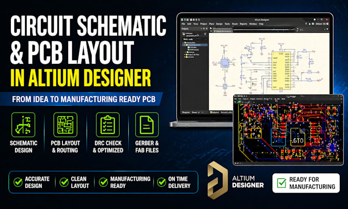 design circuit schematic and pcb layout in altium designer