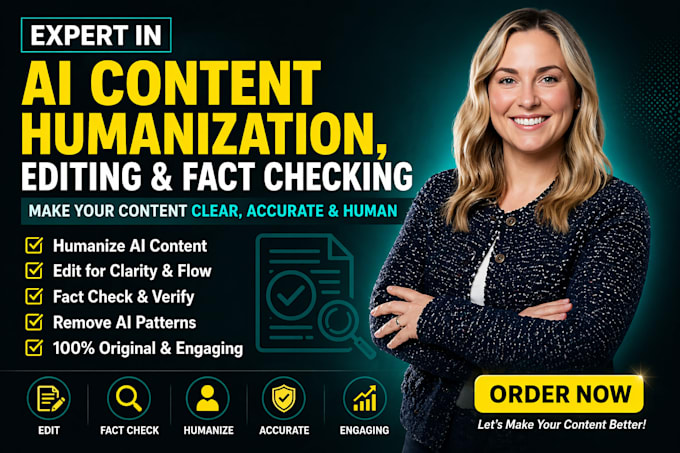 humanize, edit, and fact check ai generated content professionally