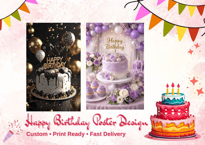 design a creative happy birthday poster for any ocassion