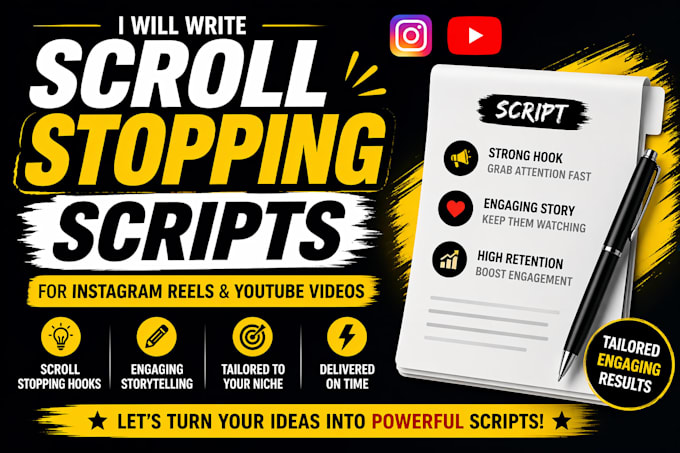 write engaging reel and youtube scripts