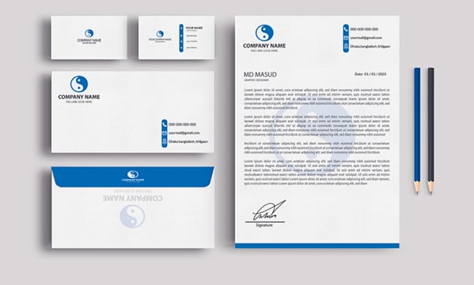 Design redesign letterhead envelope business card stationery corporate ...