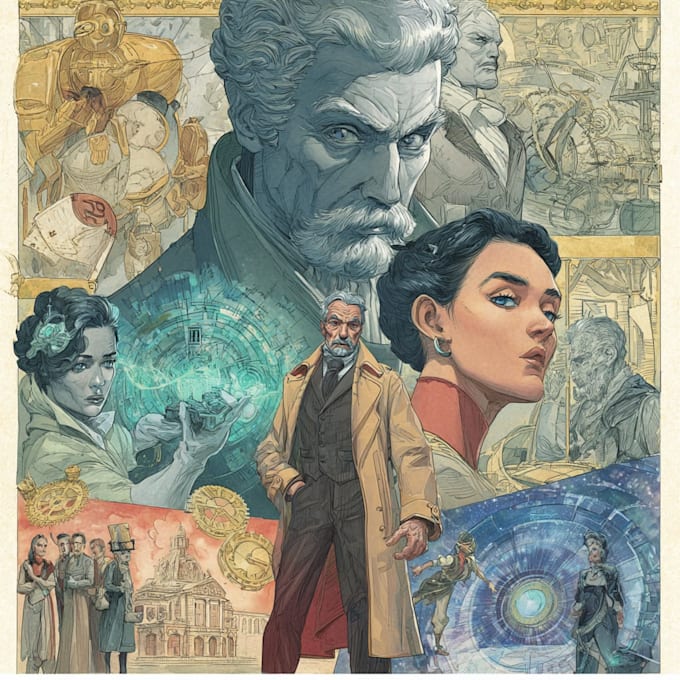 design comic book illustration for branding projects