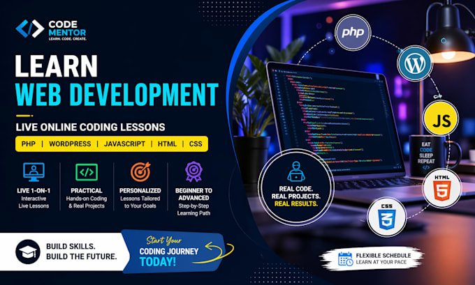teach you PHP wordpress javascript HTML CSS step by step