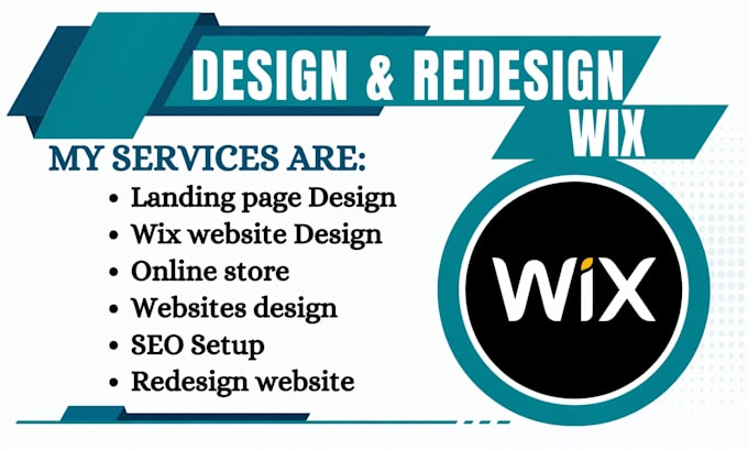 design wix website, redesign wix website, and build wix online store