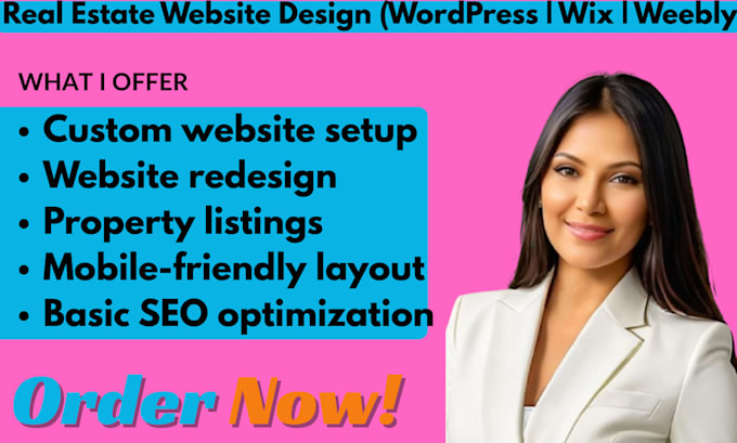 dessign worldpress developer worldpress weebly redesign wix real estate website