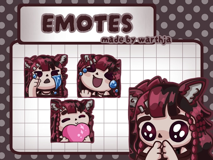 draw twitch emotes, discord emotes, chibi emotes