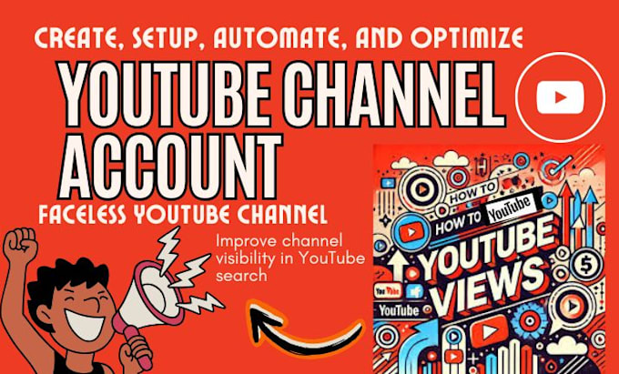 create, setup automation youtube account optimize yt ai faceless channels growth