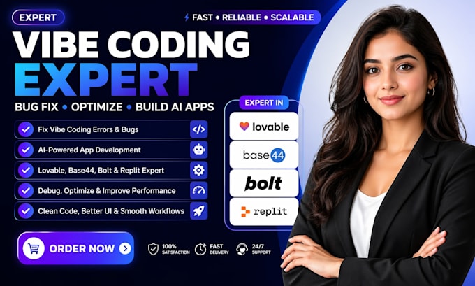 fix vibe coding errors, vibe coding expert bug fix lovable, base44, bolt, replit
