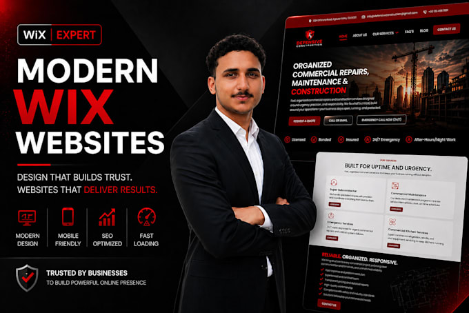 create wix responsive website design and redesign