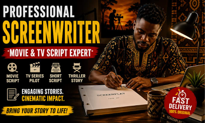 write a professional screenplay, movie script, or TV series pilot