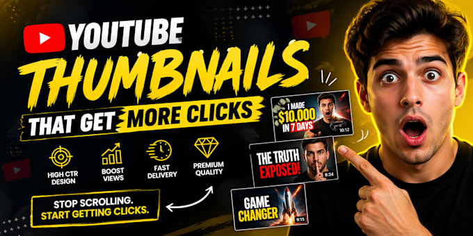 design high CTR youtube thumbnails that get more clicks