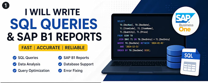 create sql queries and sap b1 reports
