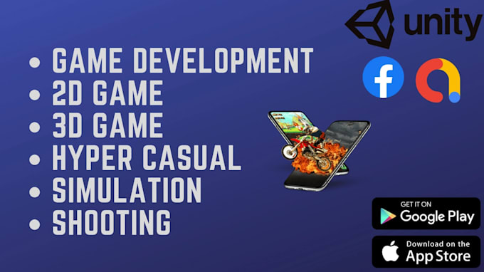 develop or program 2d 3d unity games for android ios web and PC