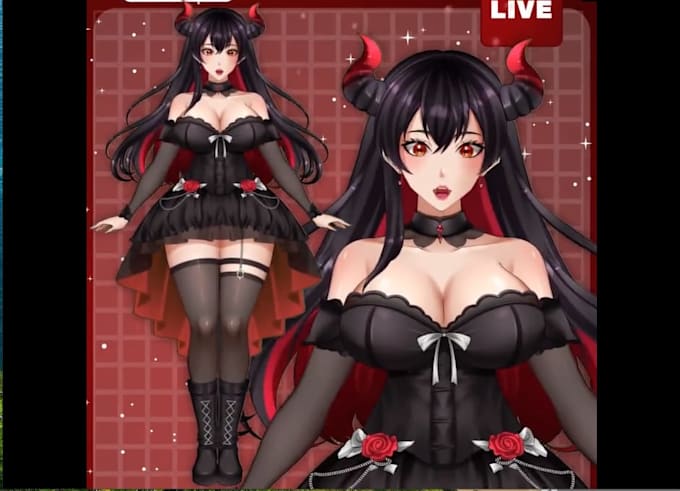 create custom live2d vtuber model, professional rigging for streamer and content