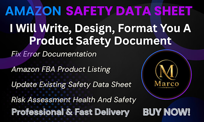 Create amazon safety data sheet documentation hazardous compliance ...