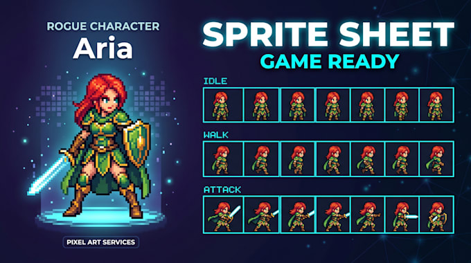 do pixel art animation, sprite sheet, pixel animation 2d pixel game art