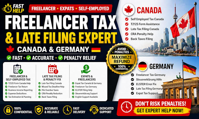 fix freelancer tax and late filing canada germany fast