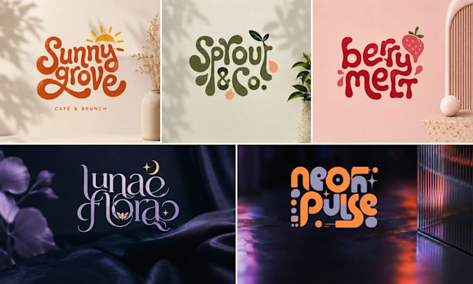 design a modern playful typography logo