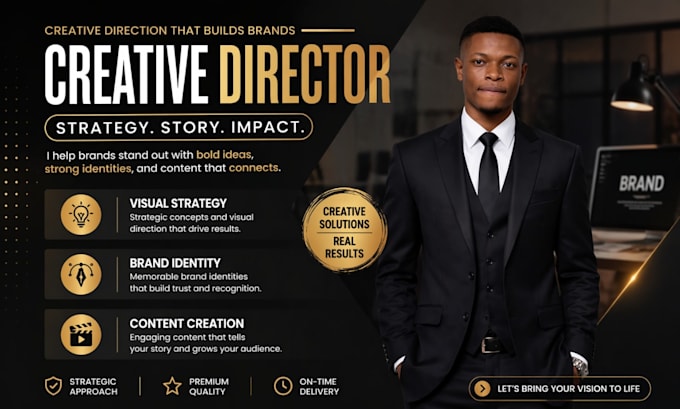 be a creative director for your brand, design strategy, content creation