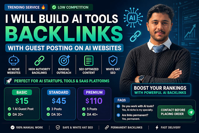 build tech backlinks for ai tools and saas websites