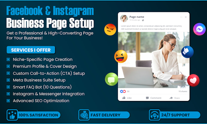 create and optimize facebook business page and instagram shop