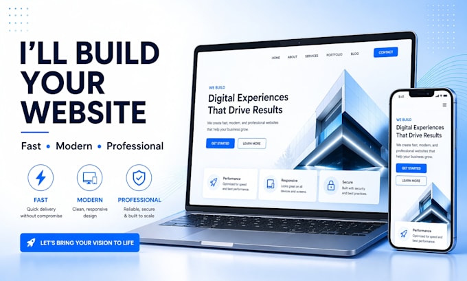 build and deply you a fast, modern and professional website