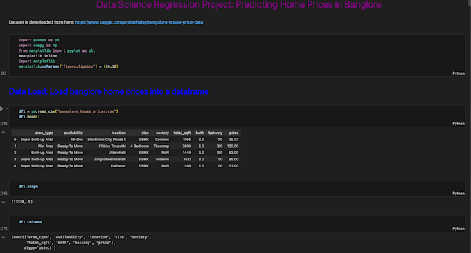 build a machine learning model in python for your dataset