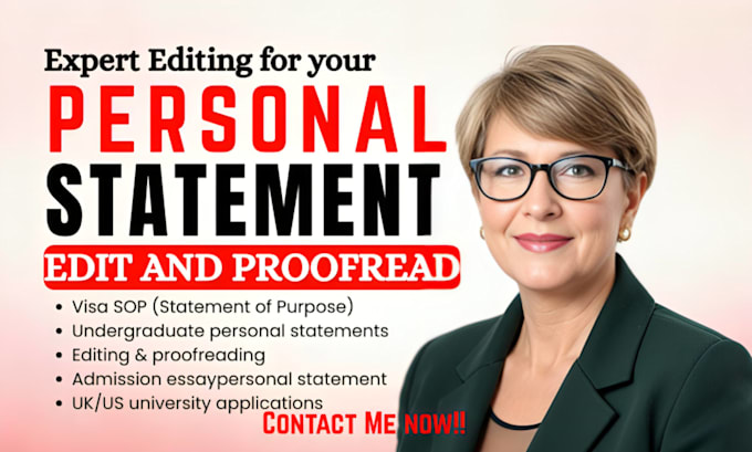 heavily edit personal statement for medical school, fellowship, admission essay