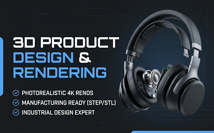 create 3d product designs and photorealistic industrial renderings