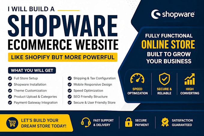 build a high converting shopware ecommerce website, shopware store