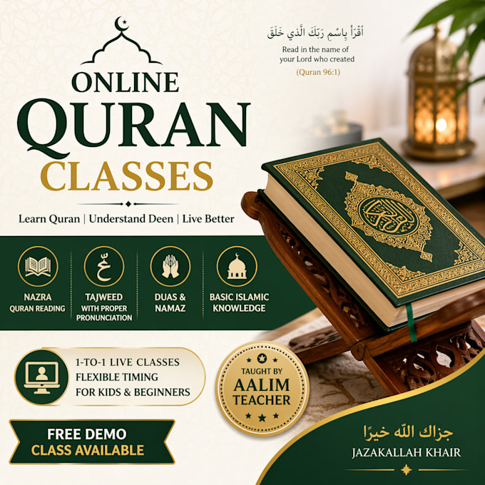 teach quran with tajweed and basic islamic studies online
