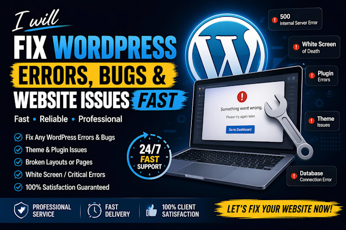 fix wordpress critical error and white screen fast