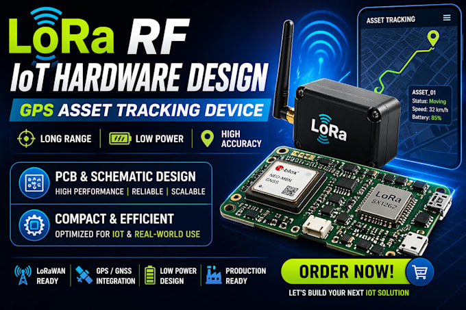 do lora rf iot hardware design for compact gps asset tracking device