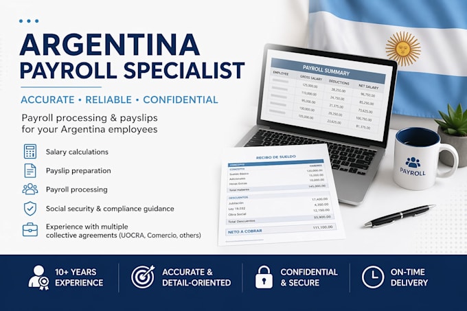 handle payroll processing for argentina employees