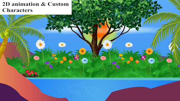 create professional 2d animation and custom backgrounds