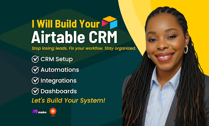 build your airtable CRM system, automation and custom database