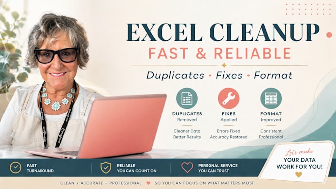 providing excel 365 help, spreadsheet cleanup, formulas, and data entry