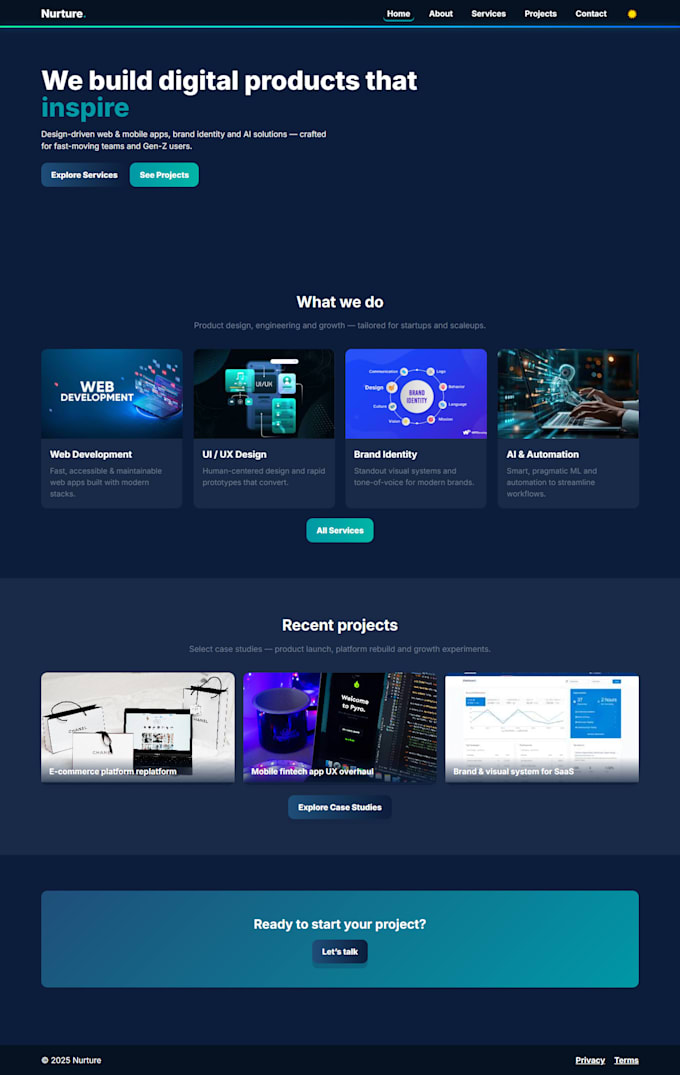 build a responsive HTML CSS website for your small business