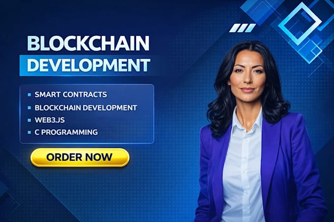 develop secure blockchain solution and smart contracts