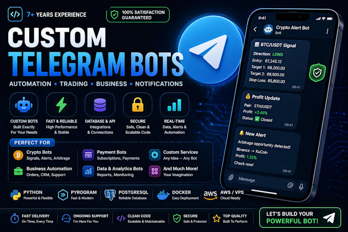 develop custom telegram bots