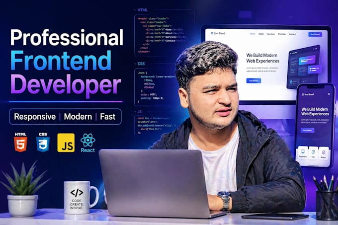 build a modern responsive website frontend