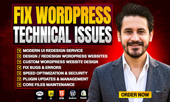 do wordpress website maintenance, updates, bug fixing and technical support
