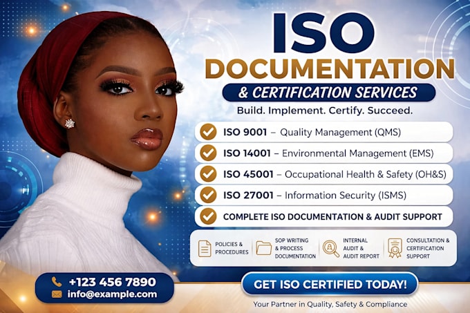 give iso 9001, 14001 45001 documentation and certification