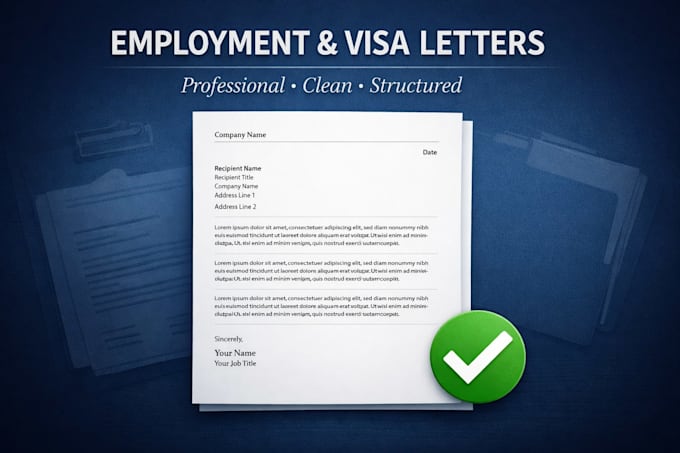write a professional employment verification letter for visa within 24 hours