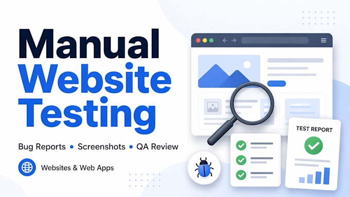 manually test your website or web app and report bugs