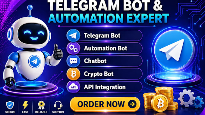 develop a professional telegram bot, chatbot, crypto bot and telegram automation