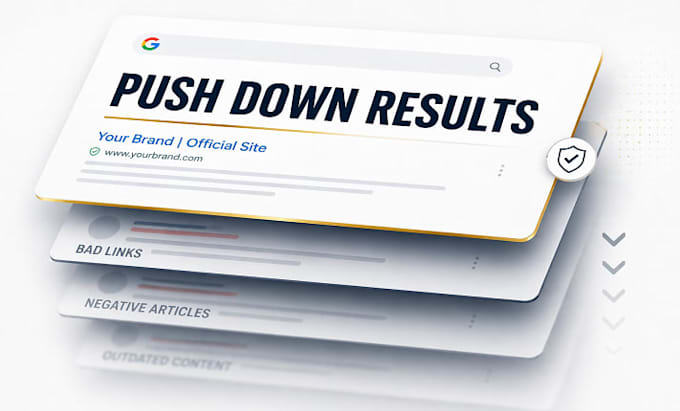 push down bad links on google search, remove negative articles, dmca takedown