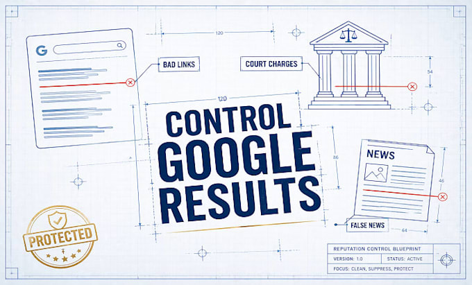 push down bad links, remove court charges, erase google false news, dmca